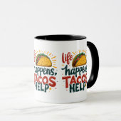Mug Amusant Taco Lover Fiesta Humour alimentaire Art B (Devant droit)