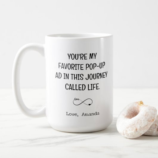 Mug Amusant Tech Boyfriend Saint Valentin cadeau (Avec donut)