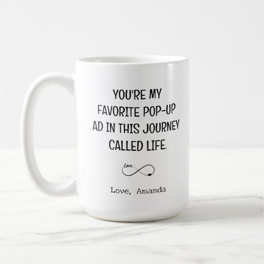 Mug Amusant Tech Boyfriend Saint Valentin cadeau (Gauche)