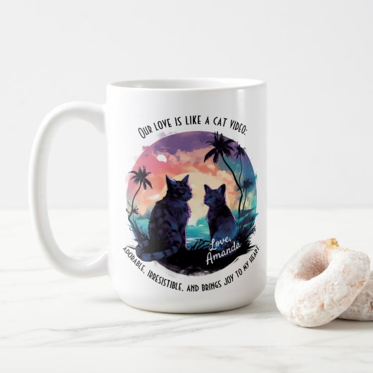 Mug Amusant Tech Boyfriend Saint Valentin cadeau de ch (Avec donut)