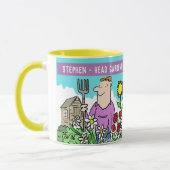 Mug Amusant Tête Gardener Mug. Ajoutez votre nom Choic (Gauche)