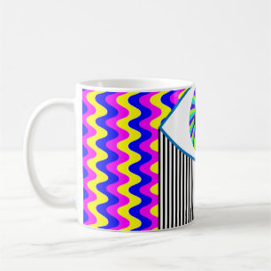 Mug Amusant tout voir art numérique oeil avec multicol