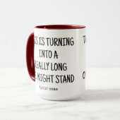 Mug Amusant Un Night Stand Anniversaire pour Lui Café (Devant gauche)