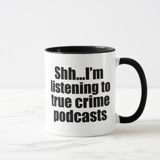 Mug Amusant Ventilateur Podcast de Crimes Vrais (Droite)