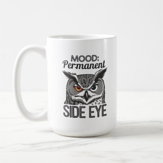 Mug Amusante conception de la chouette grumeuse (Gauche)