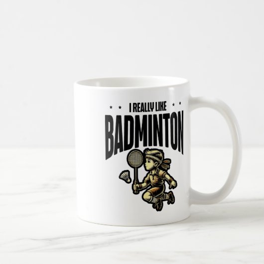 Mug Amusante conception de la raquette de Badminton (Droite)