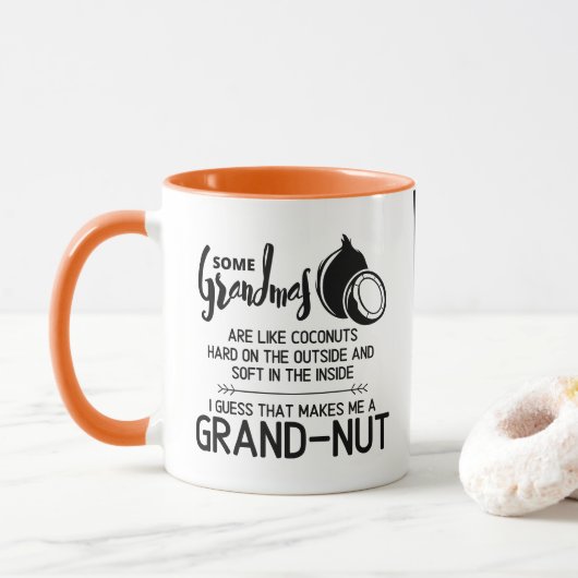 Mug Amusante Coupe de grand-mère personnalisée (Avec donut)