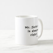 Mug Amusante enseignante de maths de retour à l'école (Devant droit)