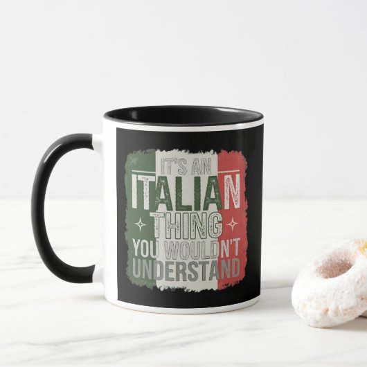 Mug Amusante fierté italienne : vous ne comprendriez p (Avec donut)