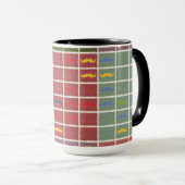 Mug Amusante fille moustache (Devant droit)