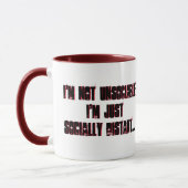 Mug Amusante Introvertie Insociable Plaisanterie Anti- (Gauche)