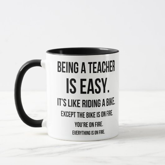 Mug Amusante Mug, l'idée d'un cadeau pour l'enseignant (Gauche)