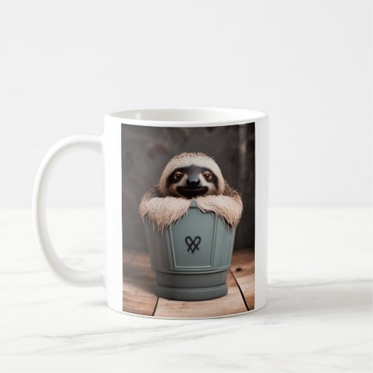 Mug Amusante Salle de bain Décor Mur Art Sloth (Gauche)