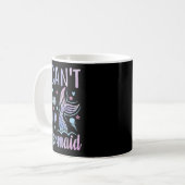 Mug Amusante Sirène d'entraînement de natation Je ne p (Devant gauche)