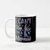 Mug Amusante Sirène d'entraînement de natation Je ne p (Gauche)