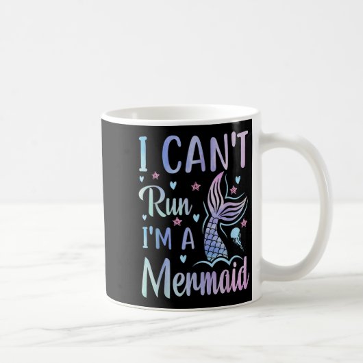 Mug Amusante Sirène d'entraînement de natation Je ne p (Droite)