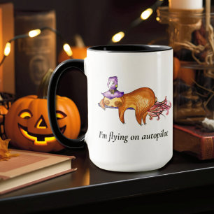 Mug Amusante sorcière de fentes volant Combo Mug, 15 o