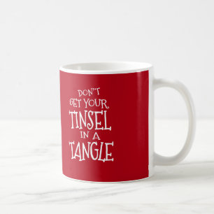 Mug Amusante Tinsel de Noël dans un Tangle