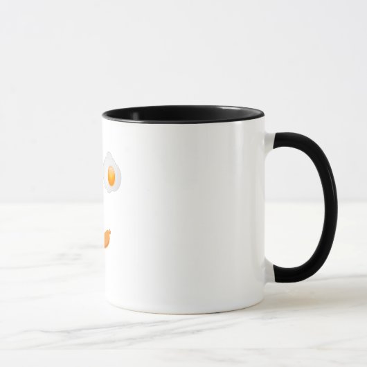 Mug Amusante Viande d'Oeuf Frit (Droite)