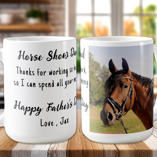 Mug Amusante Vie équestre Personnalisée Photo Cheval L
