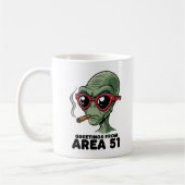 Mug Amusante Zone 51 Design Alien (Gauche)