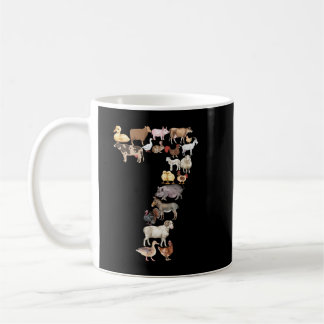 Mug Amusants 7e anniversaire ferme Animaux à thème Gar