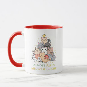 Mug Amusants Amoureux de les chats Meowy Noël avec cha