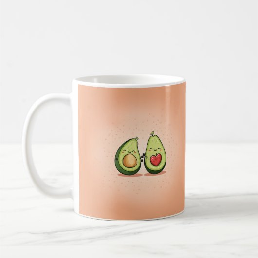 Mug Amusants Avocado Love Valentines Jour Cadeau (Gauche)