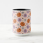 Mug Amusants Citrouilles d'Halloween et Fleurs Motif (Centre)