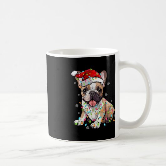 Mug Amusants Français Chien Chien Chien Arbre Lumières (Droite)