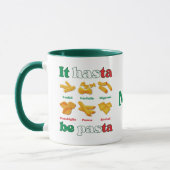 Mug Amusants Italie IT HASTA BE PASTA Monogramme (Gauche)