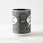 Mug Amusants mariés Cool moderne noir et blanc (Centre)