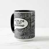 Mug Amusants mariés Cool moderne noir et blanc (Devant gauche)