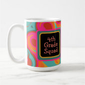 Mug Amusants Moderne Rose Turquoise Enseignant Équipe  (Gauche)