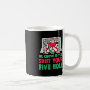 Mug Amusants Noël Père Noël gardien de but de hockey s