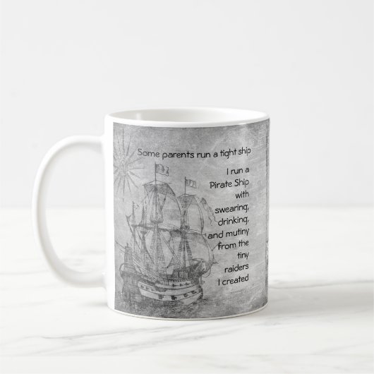 Mug Amusants Parenting Pirate Citation Pirate Navire (Gauche)
