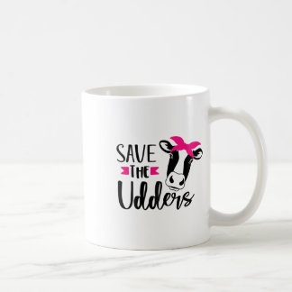 Mug Amusants Sauver les Udders Sensibilisation au canc