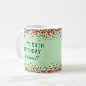 Mug Amusement Anniversaire Coloré Confetti (Devant gauche)
