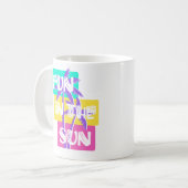 Mug Amusement au soleil - Palmier d'été coloré (Devant gauche)