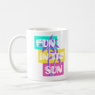 Mug Amusement au soleil - Palmier d'été coloré