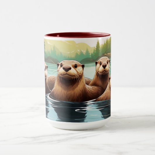 Mug Amusement de la famille Otter (Centre)