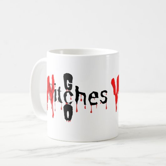 Mug Amusement éffrayant : 'Go Witches' Halloween 🧙 (Devant gauche)