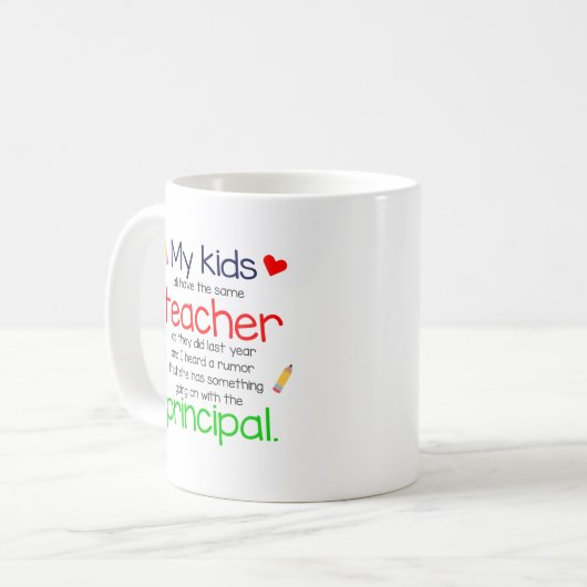 Mug Amusement enseignant à la maison   (Devant gauche)