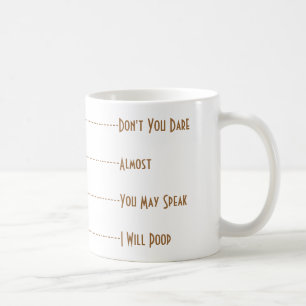 Mug Amusement fol de cadeau de plaisanterie de dunette