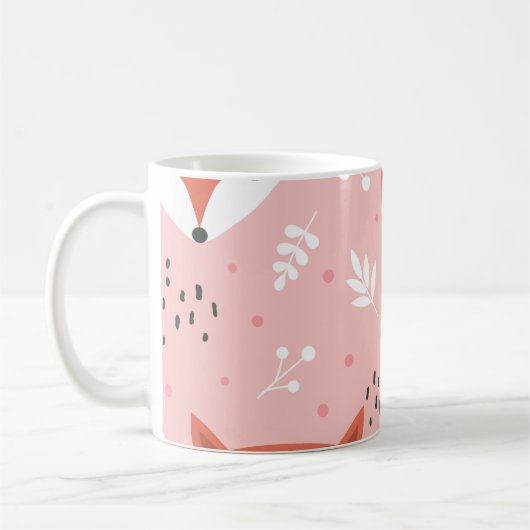 Mug Amusement Fox : Motif de forêt mignon (Gauche)