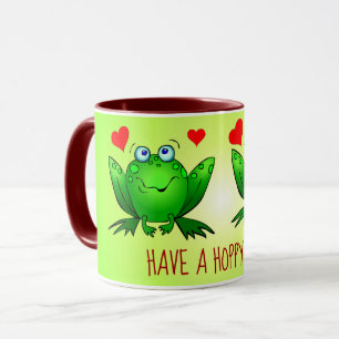 Mug Amusez-vous un jour de Hoppy amusant Cartoon Frogs