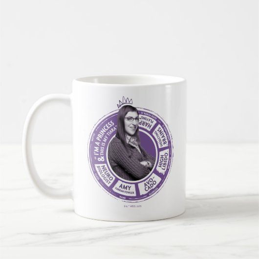 Mug Amy Farrah Fowler - Graphique d'informations (Gauche)