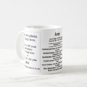 Mug Amy, l'origine et la signification et votre photo (Devant gauche)