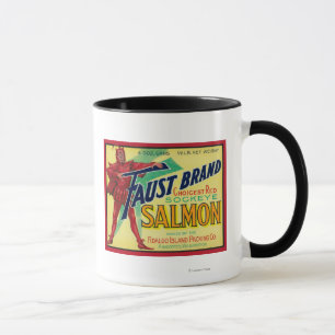 Mug Anacortes, étiquette saumoné de cas de Washington