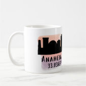 Mug Anaheim Skyline Latitude et Longitude (Gauche)